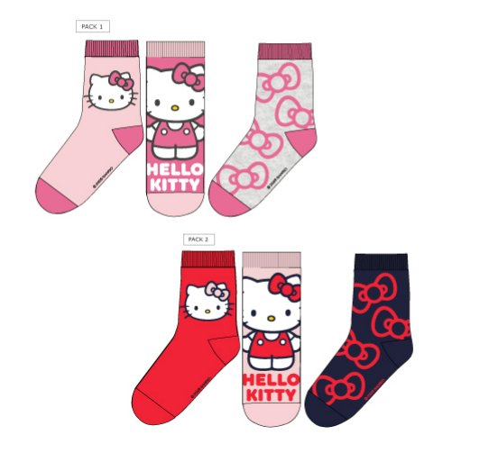 Hello kitty 3 páras gyerek zokni